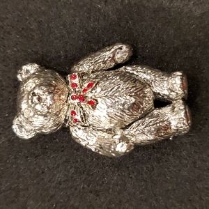 Vintage Echt Silver Teddy Bear Pin/ Pendant